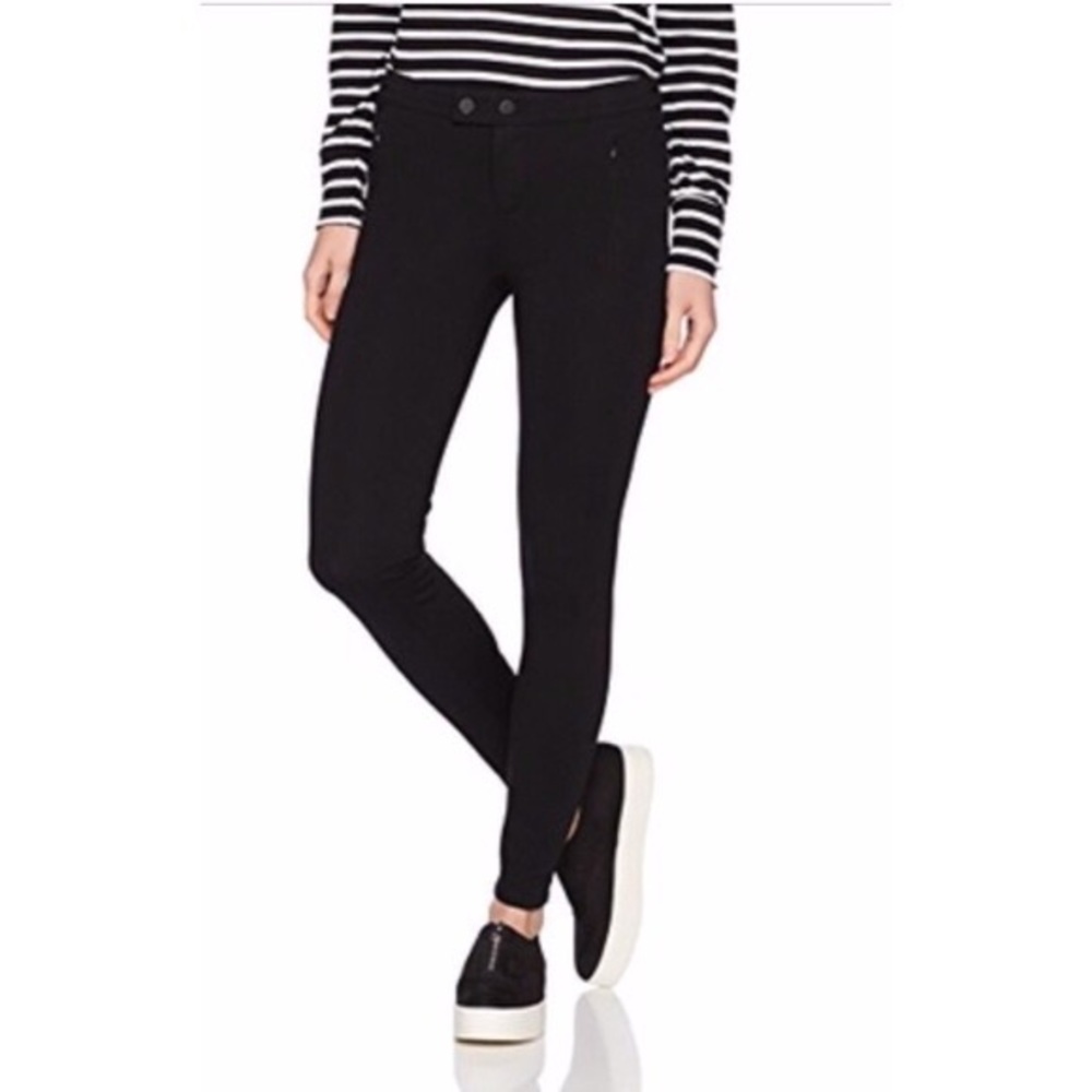 Vince Ponte Skinny Ankle Crop Pants w/Zip Pockets
